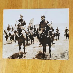 General De Witt & General Sweeney On Horseback Military 7.5x9.5 Photo w Soldiers